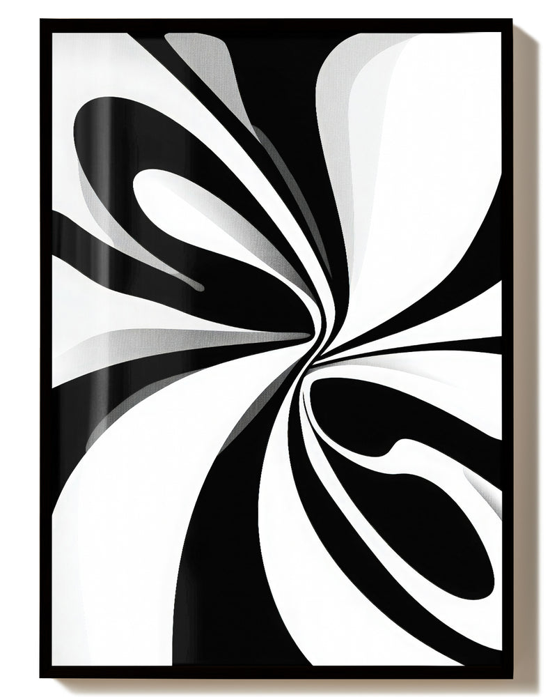 Abstraktes Kurven Poster modern – Silent Curve Poster – FineArt Wandbild, moderne Kunst & Fine Art Print von Spawnd, handgefertigt & Made in Germany