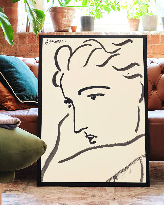 Abstraktes Linien Profil Kunstposter – Line Profile Poster – FineArt Wandbild, moderne Kunst &amp; Fine Art Print von Spawnd, handgefertigt &amp; Made in Germany