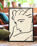 Abstraktes Linien Profil Kunstposter – Line Profile Poster – FineArt Wandbild, moderne Kunst & Fine Art Print von Spawnd, handgefertigt & Made in Germany