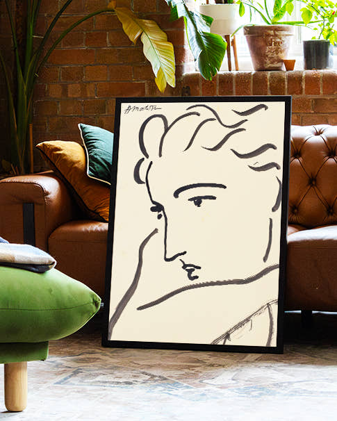 Abstraktes Linien Profil Kunstposter – Line Profile Poster – FineArt Wandbild, moderne Kunst &amp; Fine Art Print von Spawnd, handgefertigt &amp; Made in Germany