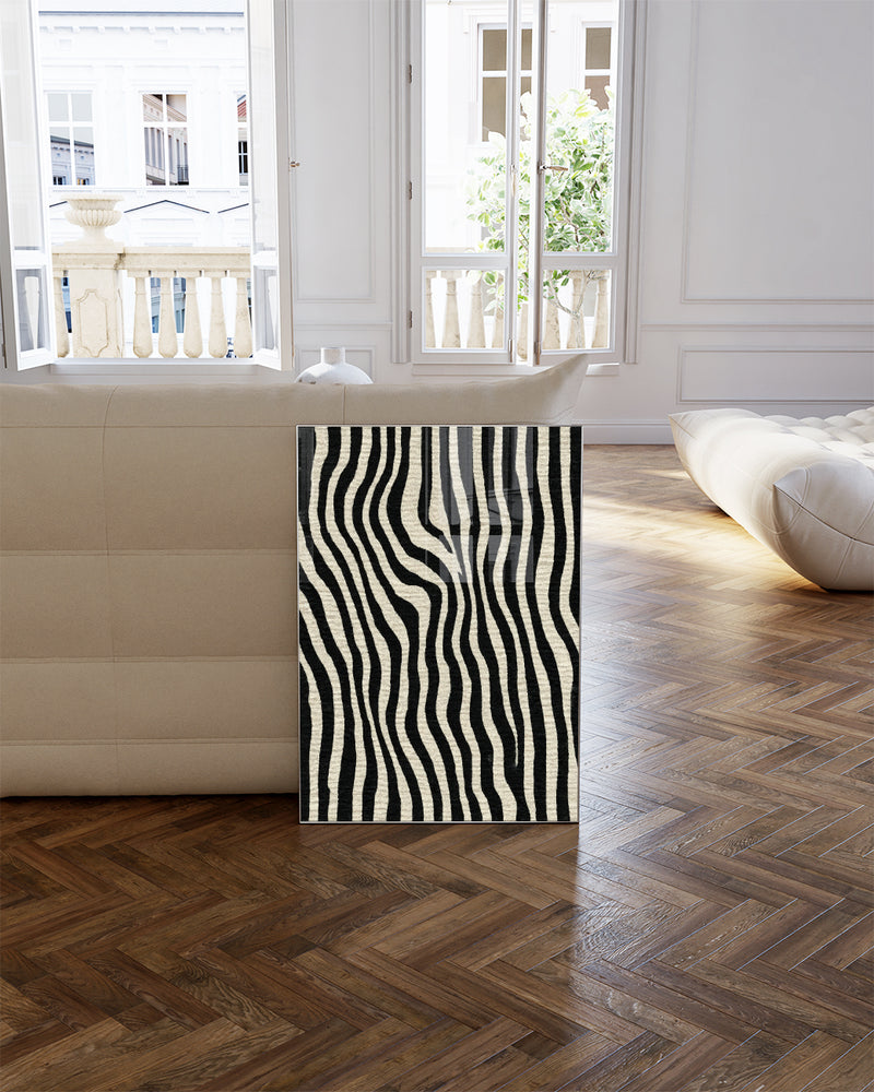 Abstraktes Schwarz Weiß Muster Wandbild – Black Tension Poster – FineArt Wandbild, moderne Kunst & Fine Art Print von Spawnd, handgefertigt & Made in Germany