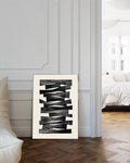 Abstraktes Schwarz Weiß Struktur Poster – Inner Motion Poster – FineArt Wandbild, moderne Kunst & Fine Art Print von Spawnd, handgefertigt & Made in Germany