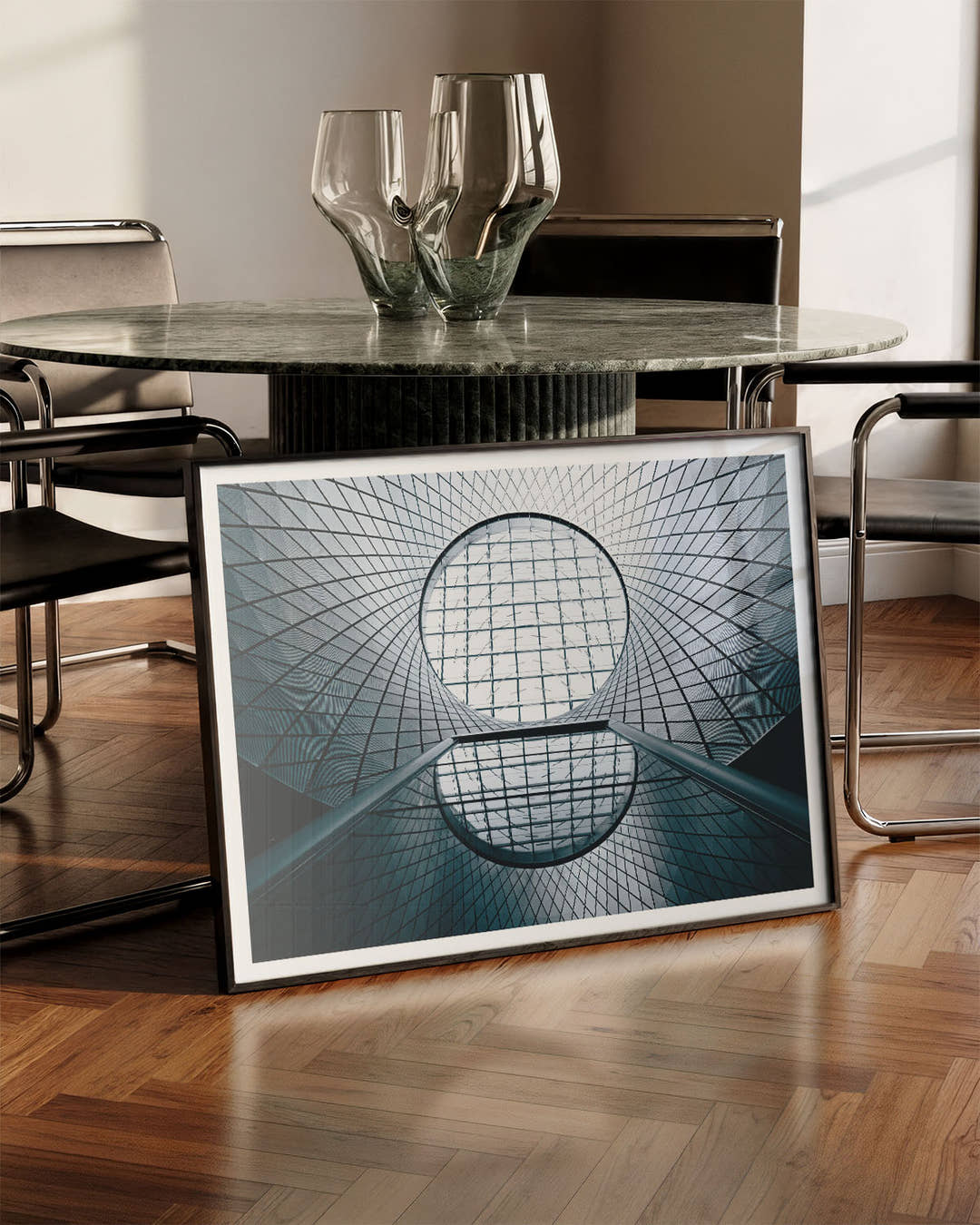 Architectural illusion Poster – FineArt Wandbild, moderne Kunst &amp; Fine Art Print von Spawnd, handgefertigt &amp; Made in Germany