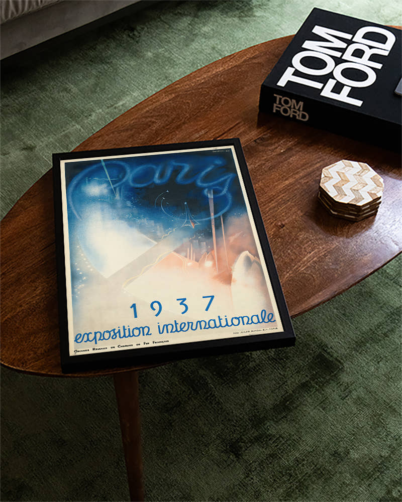 Art Déco Paris Ausstellung Poster – Exposition Internationale 1937 Poster – FineArt Wandbild, moderne Kunst &amp; Fine Art Print von Spawnd, handgefertigt &amp; Made in Germany