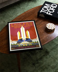 Art Deco Weltausstellung Architektur Poster – Chicago World’s Fair 1933 Poster – FineArt Wandbild, moderne Kunst & Fine Art Print von Spawnd, handgefertigt & Made in Germany