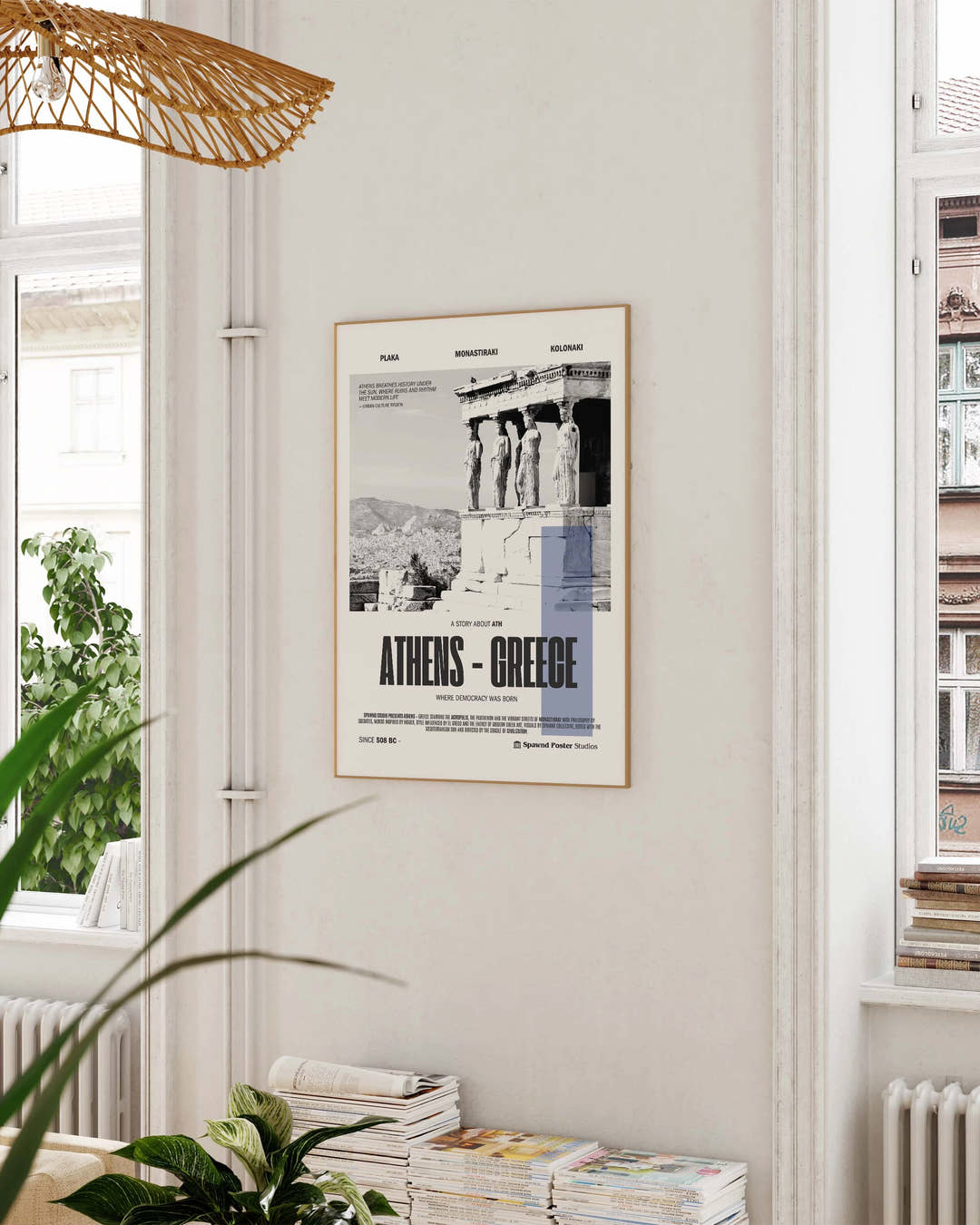 Athens Poster – FineArt Wandbild, moderne Kunst &amp; Fine Art Print von Spawnd, handgefertigt &amp; Made in Germany