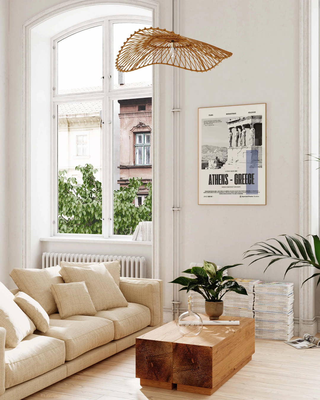 Athens Poster – FineArt Wandbild, moderne Kunst &amp; Fine Art Print von Spawnd, handgefertigt &amp; Made in Germany