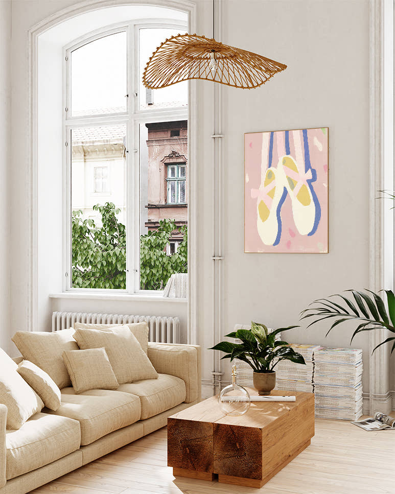 Ballettschuhe Poster – Ballet Dream Poster – FineArt Wandbild, moderne Kunst &amp; Fine Art Print von Spawnd, handgefertigt &amp; Made in Germany