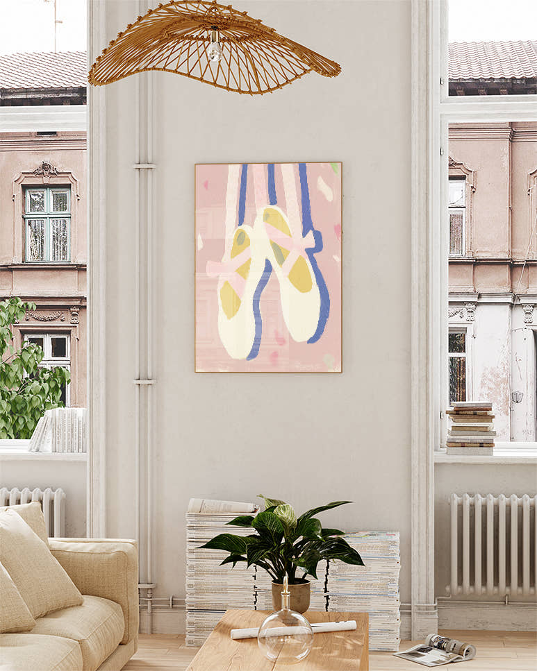 Ballettschuhe Poster – Ballet Dream Poster – FineArt Wandbild, moderne Kunst &amp; Fine Art Print von Spawnd, handgefertigt &amp; Made in Germany