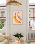 Bananen Poster – Gone Bananas Poster – FineArt Wandbild, moderne Kunst & Fine Art Print von Spawnd, handgefertigt & Made in Germany