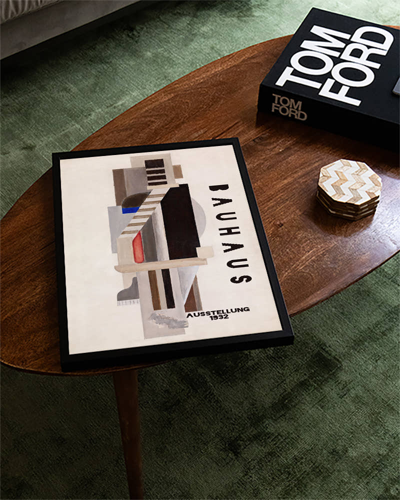 Bauhaus Ausstellung Poster 1932 – Architektonische Formen Poster – FineArt Wandbild, moderne Kunst &amp; Fine Art Print von Spawnd, handgefertigt &amp; Made in Germany