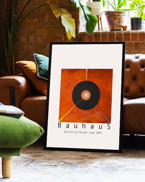 Bauhaus Exhibition Poster June 1922 – Geometrischer Fokus Poster – FineArt Wandbild, moderne Kunst &amp; Fine Art Print von Spawnd, handgefertigt &amp; Made in Germany