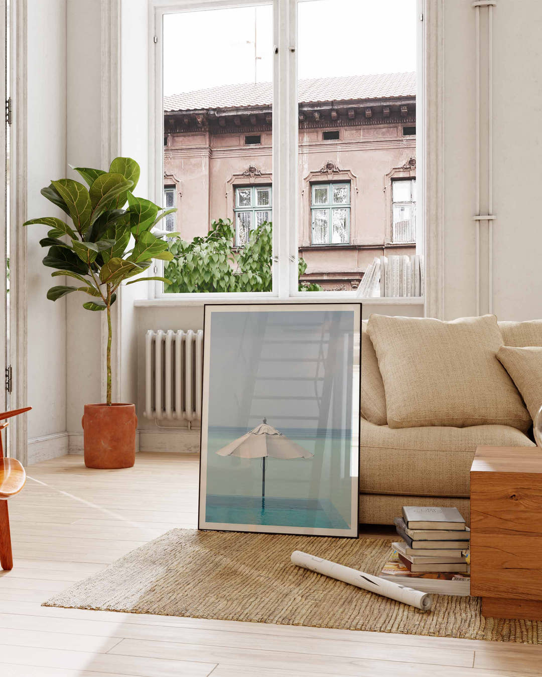 Beach Poster – FineArt Wandbild, moderne Kunst &amp; Fine Art Print von Spawnd, handgefertigt &amp; Made in Germany