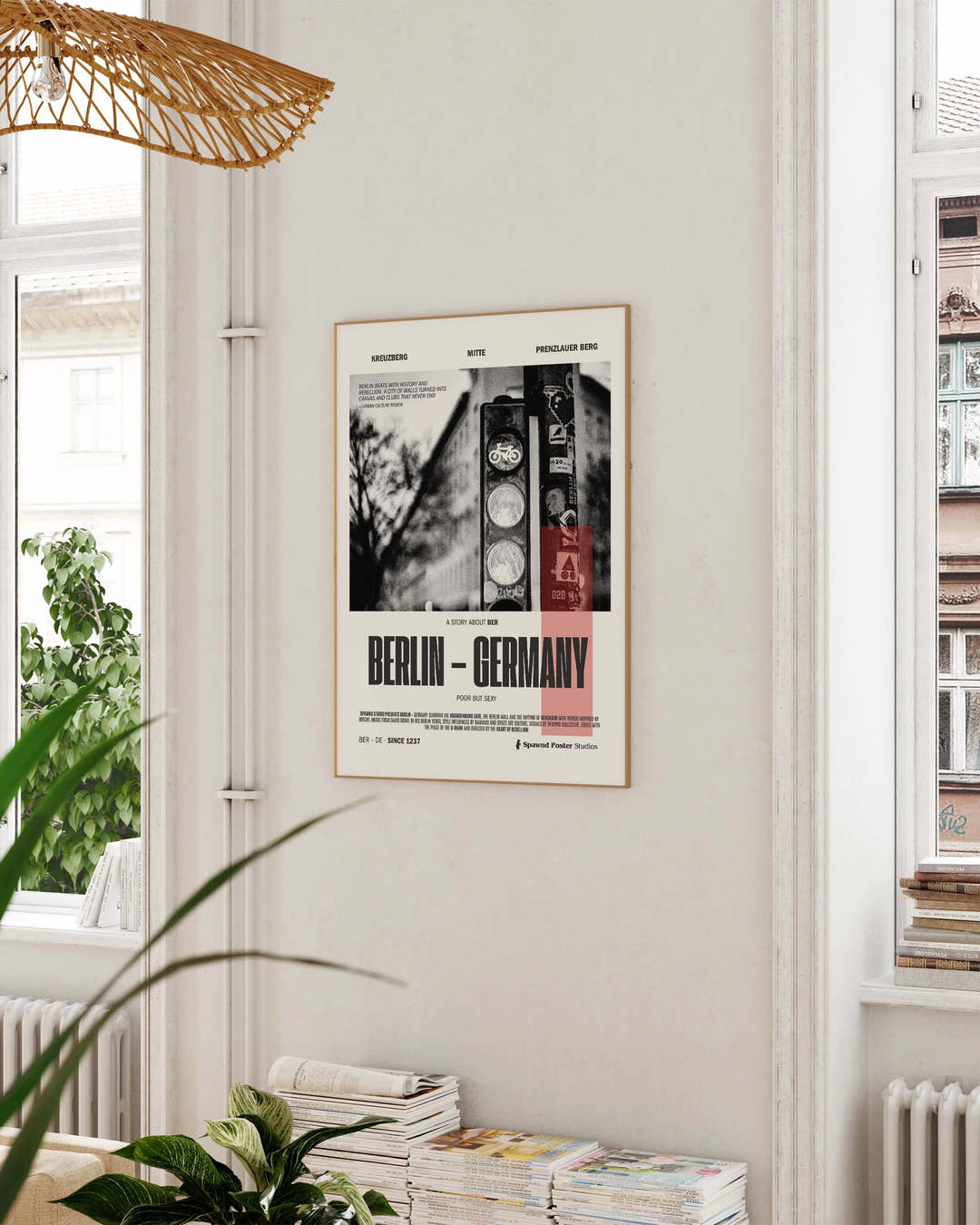 Berlin Poster – FineArt Wandbild, moderne Kunst &amp; Fine Art Print von Spawnd, handgefertigt &amp; Made in Germany