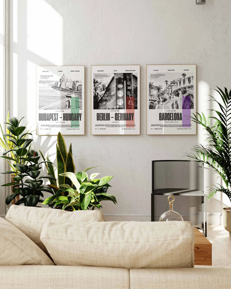 Berlin Poster – FineArt Wandbild, moderne Kunst & Fine Art Print von Spawnd, handgefertigt & Made in Germany