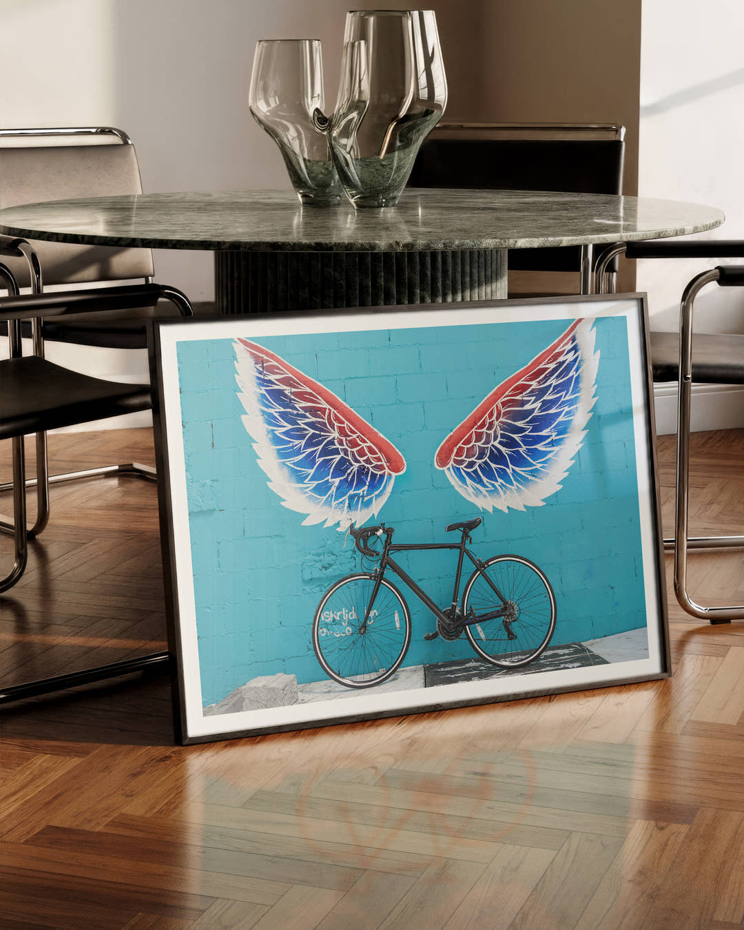Bicycle Poster – FineArt Wandbild, moderne Kunst &amp; Fine Art Print von Spawnd, handgefertigt &amp; Made in Germany
