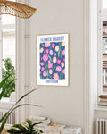 Blumenposter – Flower Market Amsterdam Poster – FineArt Wandbild, moderne Kunst & Fine Art Print von Spawnd, handgefertigt & Made in Germany