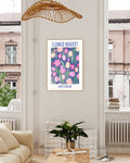 Blumenposter – Flower Market Amsterdam Poster – FineArt Wandbild, moderne Kunst & Fine Art Print von Spawnd, handgefertigt & Made in Germany