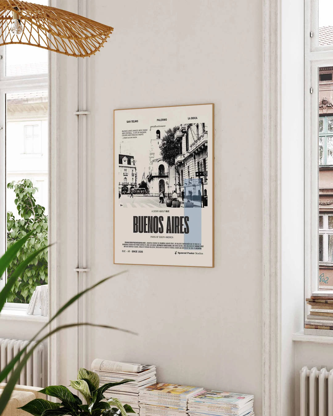 Buenos Aires Poster – FineArt Wandbild, moderne Kunst &amp; Fine Art Print von Spawnd, handgefertigt &amp; Made in Germany