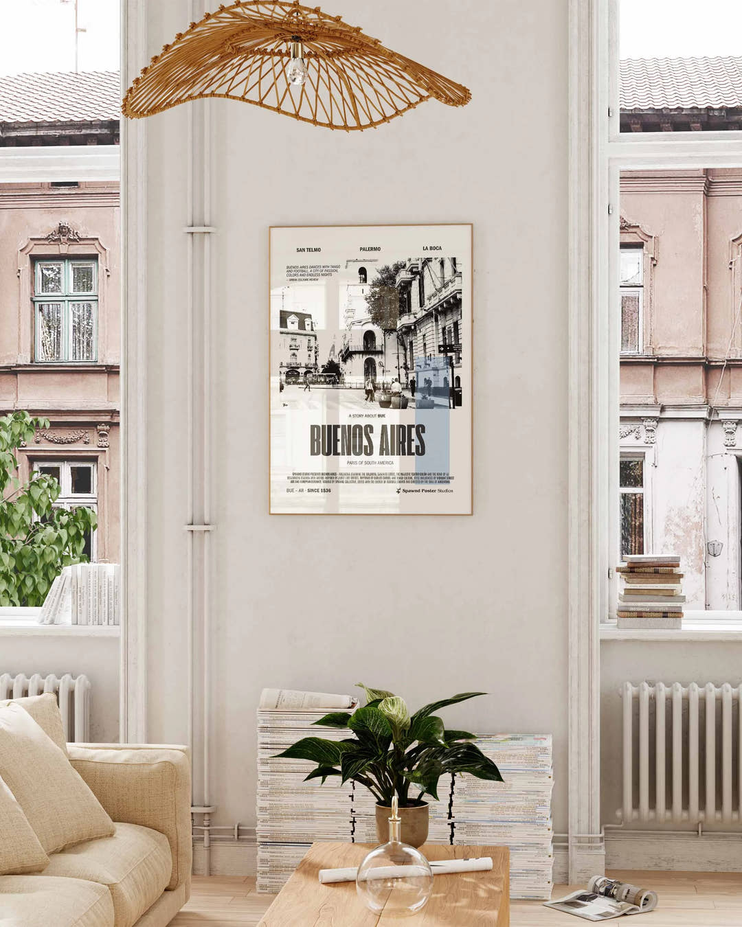 Buenos Aires Poster – FineArt Wandbild, moderne Kunst &amp; Fine Art Print von Spawnd, handgefertigt &amp; Made in Germany