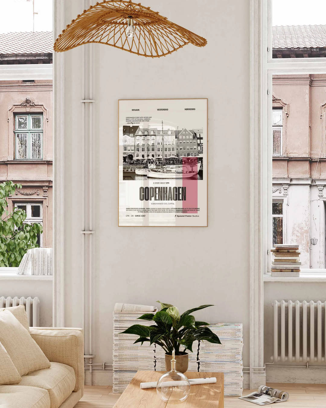 Copenhagen Poster – FineArt Wandbild, moderne Kunst &amp; Fine Art Print von Spawnd, handgefertigt &amp; Made in Germany