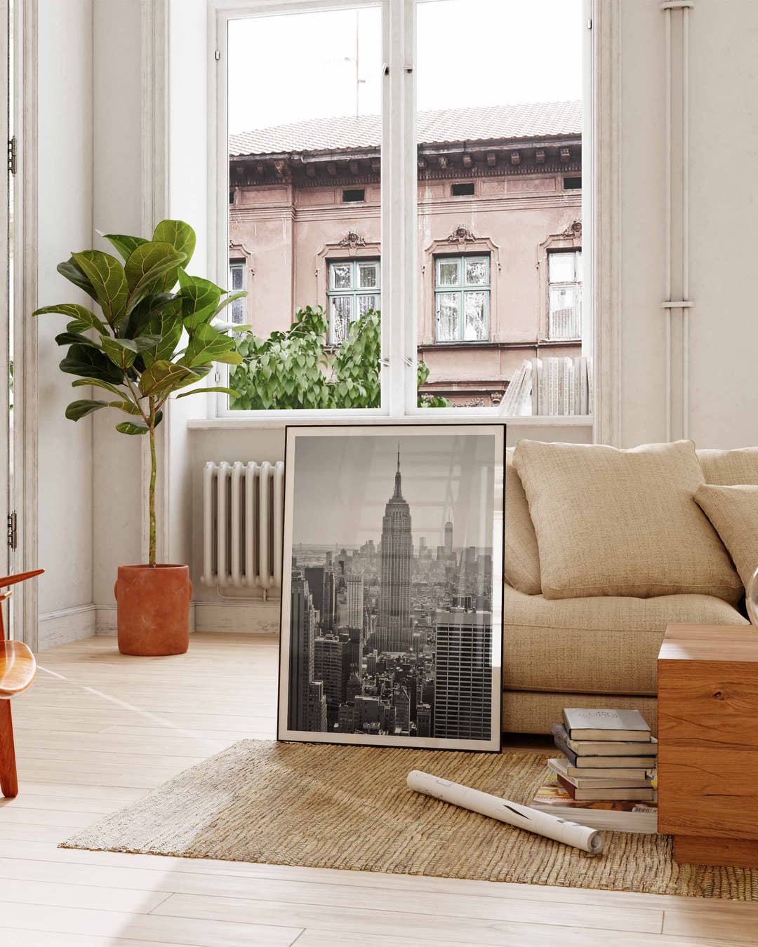 Empire State building Poster – FineArt Wandbild, moderne Kunst &amp; Fine Art Print von Spawnd, handgefertigt &amp; Made in Germany