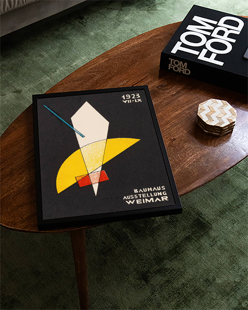 Geometrisches Bauhaus Ausstellung Poster – Weimar 1923 Poster – FineArt Wandbild, moderne Kunst &amp; Fine Art Print von Spawnd, handgefertigt &amp; Made in Germany
