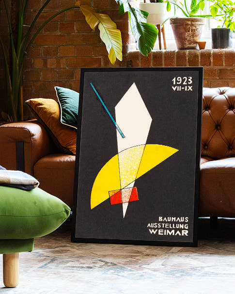 Geometrisches Bauhaus Ausstellung Poster – Weimar 1923 Poster – FineArt Wandbild, moderne Kunst &amp; Fine Art Print von Spawnd, handgefertigt &amp; Made in Germany
