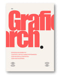 Spawnd® Grafic Arch Poster in Rot auf beigem Hintergrund – moderner Typografie Print für kreative Wandgestaltung im Wohnbereich.
