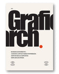 Typografie Poster Grafic Arch in Schwarz auf beigem Hintergrund – Spawnd® FineArt Print mit architektonischem Design für moderne Räume.