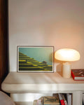 Green steps Poster – FineArt Wandbild, moderne Kunst & Fine Art Print von Spawnd, handgefertigt & Made in Germany