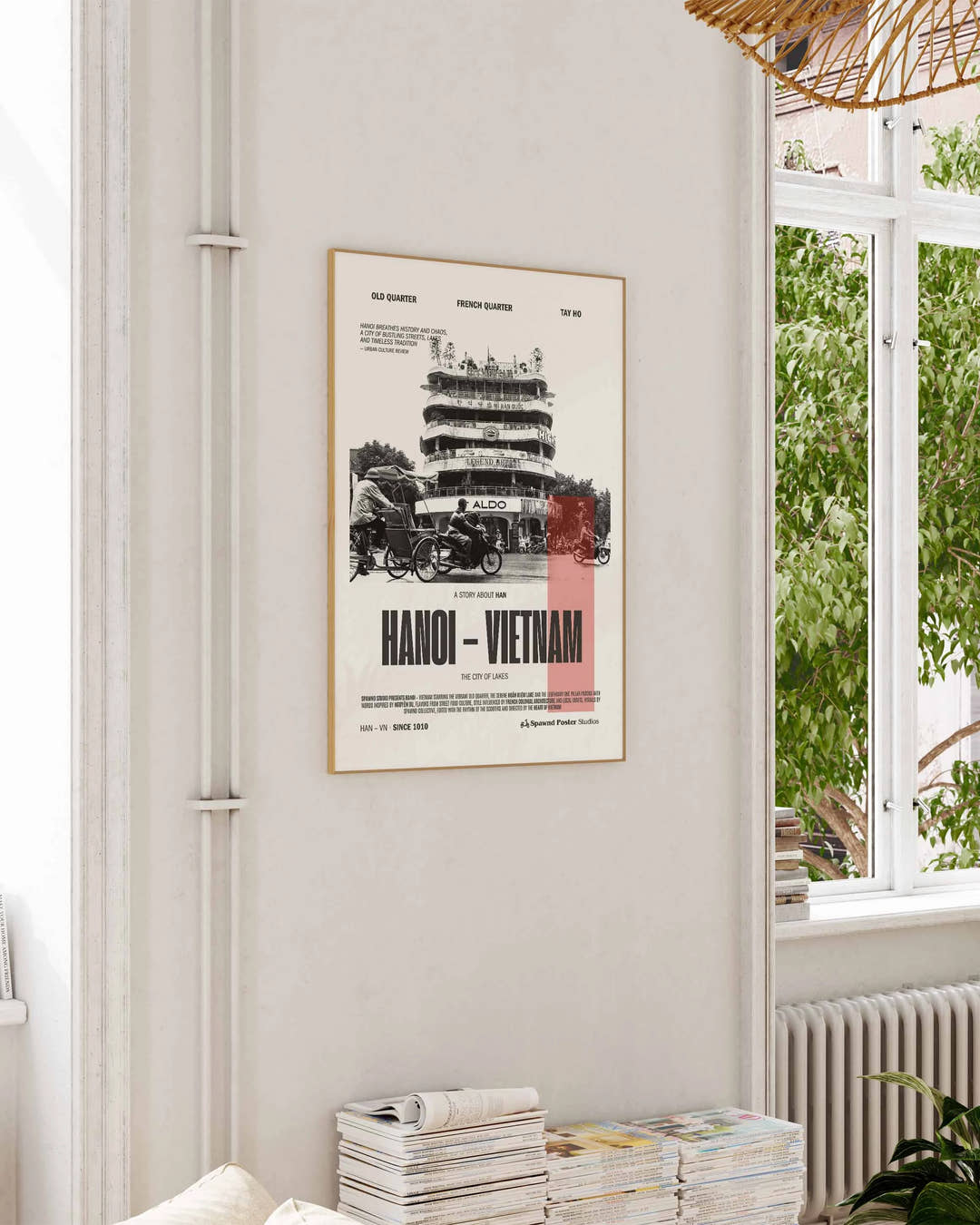 Hanoi Poster – FineArt Wandbild, moderne Kunst &amp; Fine Art Print von Spawnd, handgefertigt &amp; Made in Germany