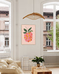 Himbeere Illustration Poster – Sweet Raspberry Poster – FineArt Wandbild, moderne Kunst & Fine Art Print von Spawnd, handgefertigt & Made in Germany