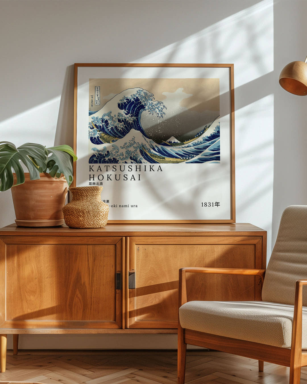 Kanagawa-oki nami ura V3 Poster – FineArt Wandbild, moderne Kunst &amp; Fine Art Print von Spawnd, handgefertigt &amp; Made in Germany