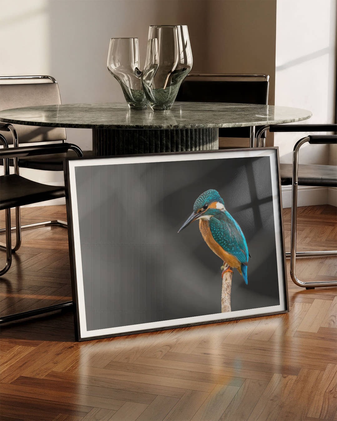 Kingfisher Poster – FineArt Wandbild, moderne Kunst &amp; Fine Art Print von Spawnd, handgefertigt &amp; Made in Germany