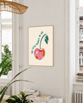 Kirsche Typografie & Illustration Poster – The Little Things In Life Poster – FineArt Wandbild, moderne Kunst & Fine Art Print von Spawnd, handgefertigt & Made in Germany