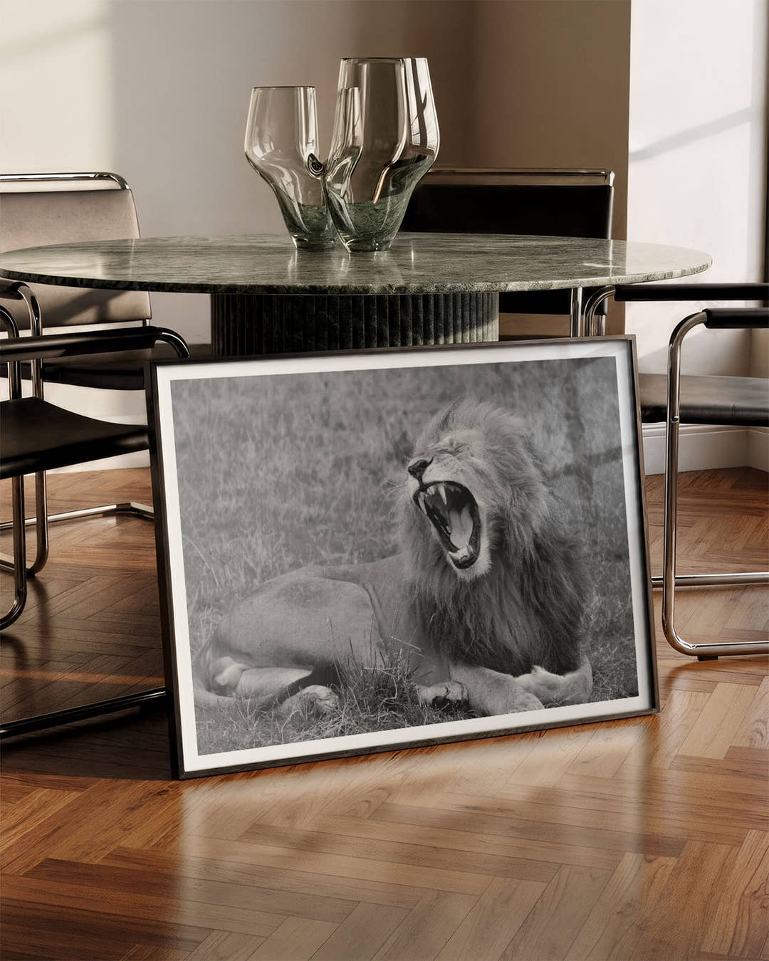 Lion Poster – FineArt Wandbild, moderne Kunst &amp; Fine Art Print von Spawnd, handgefertigt &amp; Made in Germany