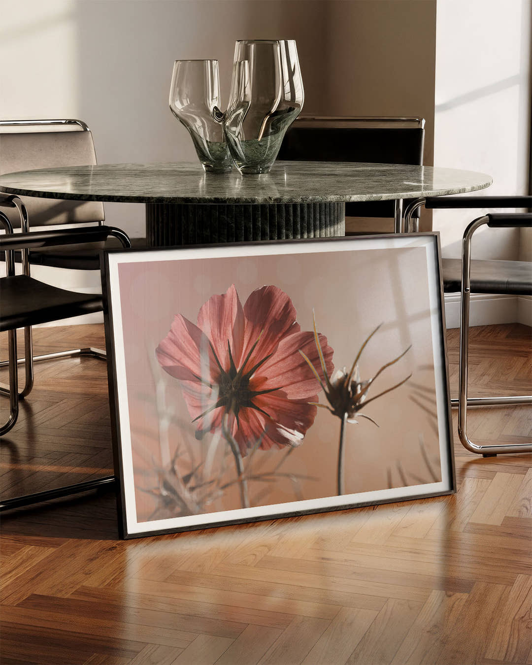 Lonely flower Poster – FineArt Wandbild, moderne Kunst &amp; Fine Art Print von Spawnd, handgefertigt &amp; Made in Germany