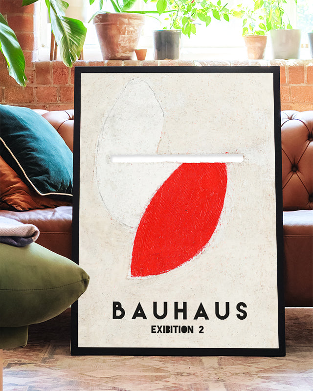 Minimalistisches Bauhaus Grafik Poster – Exhibition 2 Poster – FineArt Wandbild, moderne Kunst & Fine Art Print von Spawnd, handgefertigt & Made in Germany