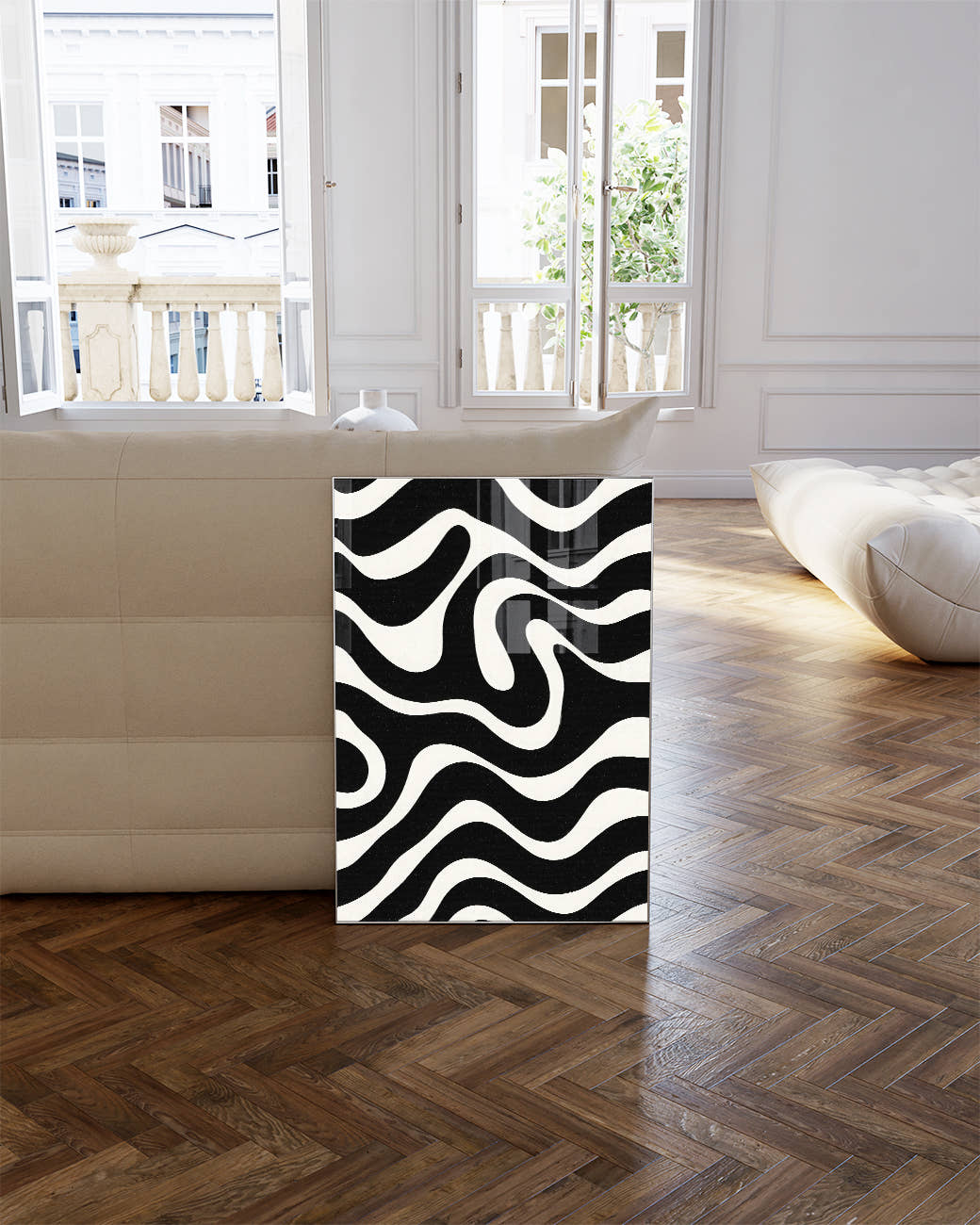 Minimalistisches Geometrie Kunst Poster – Balanced Void Poster – FineArt Wandbild, moderne Kunst &amp; Fine Art Print von Spawnd, handgefertigt &amp; Made in Germany