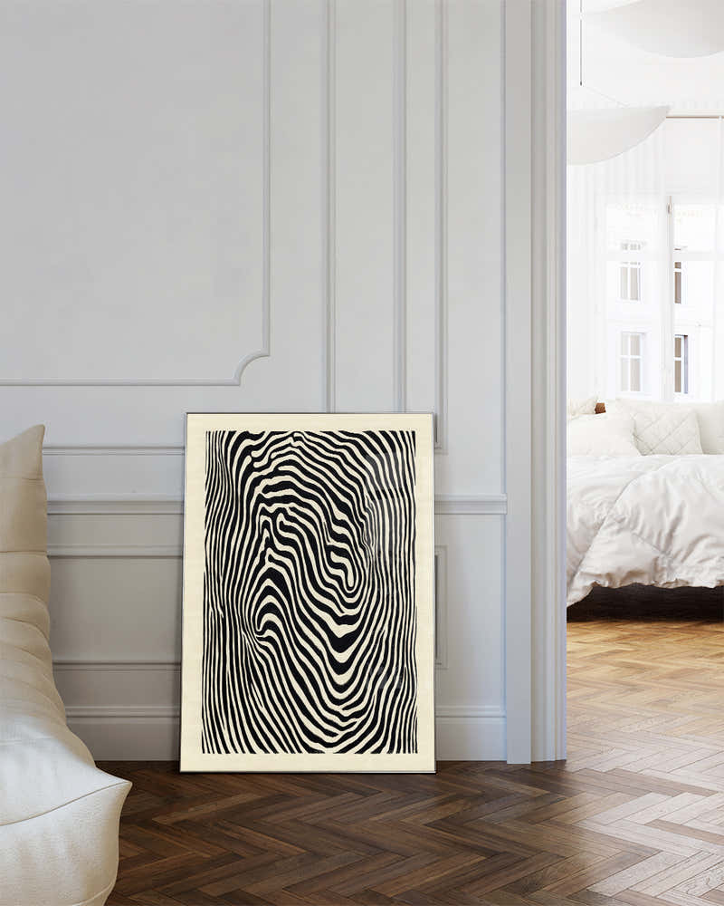 Minimalistisches Linien Kunst Poster – Black Silence Poster – FineArt Wandbild, moderne Kunst & Fine Art Print von Spawnd, handgefertigt & Made in Germany