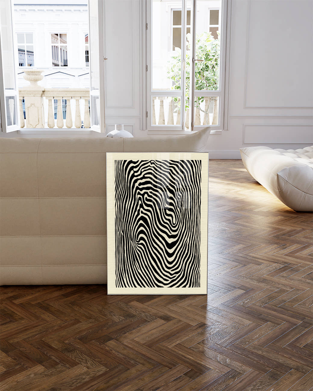 Minimalistisches Linien Kunst Poster – Black Silence Poster – FineArt Wandbild, moderne Kunst &amp; Fine Art Print von Spawnd, handgefertigt &amp; Made in Germany