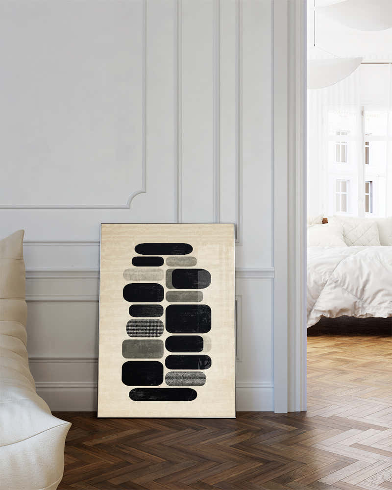 Minimalistisches Linien Kunst Poster – Flowing Edges Poster – FineArt Wandbild, moderne Kunst & Fine Art Print von Spawnd, handgefertigt & Made in Germany