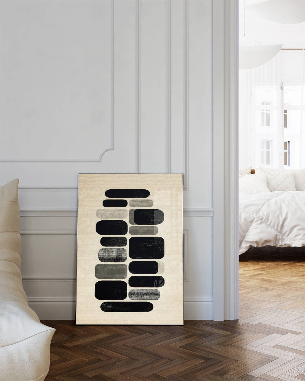 Minimalistisches Linien Kunst Poster – Flowing Edges Poster – FineArt Wandbild, moderne Kunst &amp; Fine Art Print von Spawnd, handgefertigt &amp; Made in Germany