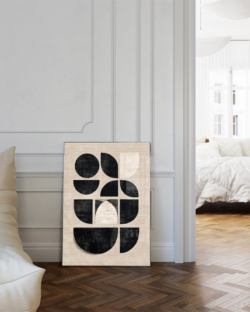 Minimalistisches Schwarz Weiß Spiral Poster – Inner Alignment Poster – FineArt Wandbild, moderne Kunst & Fine Art Print von Spawnd, handgefertigt & Made in Germany