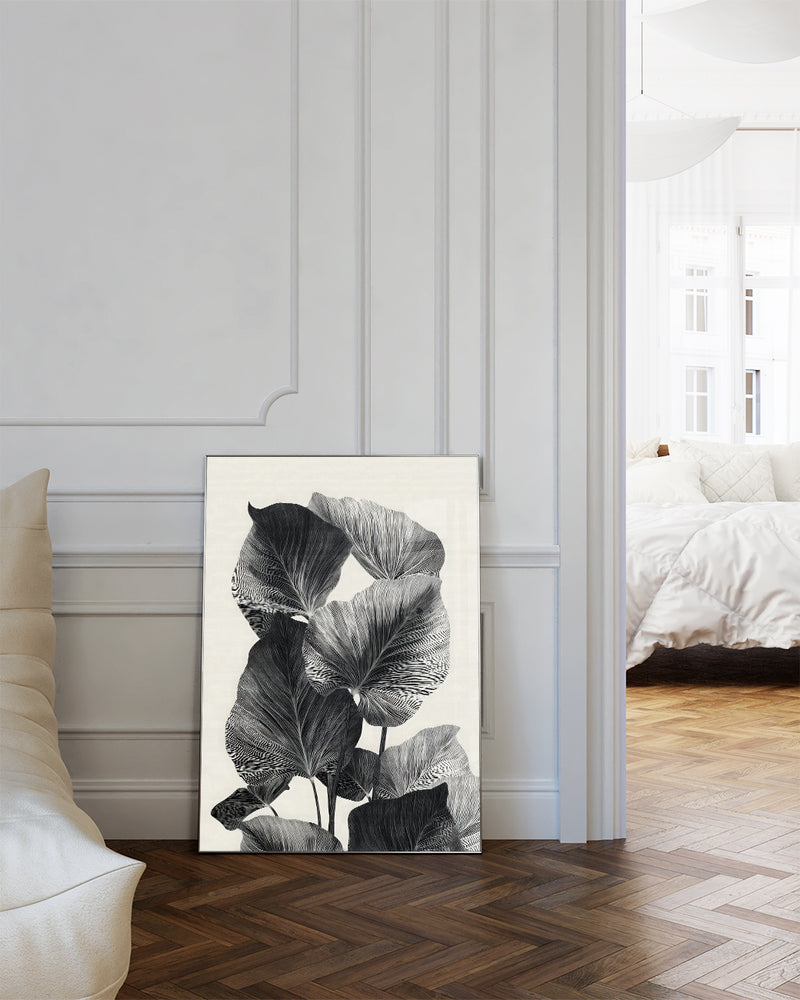 Modernes Schwarz Weiß Natur Poster – Black Waveform Poster – FineArt Wandbild, moderne Kunst & Fine Art Print von Spawnd, handgefertigt & Made in Germany
