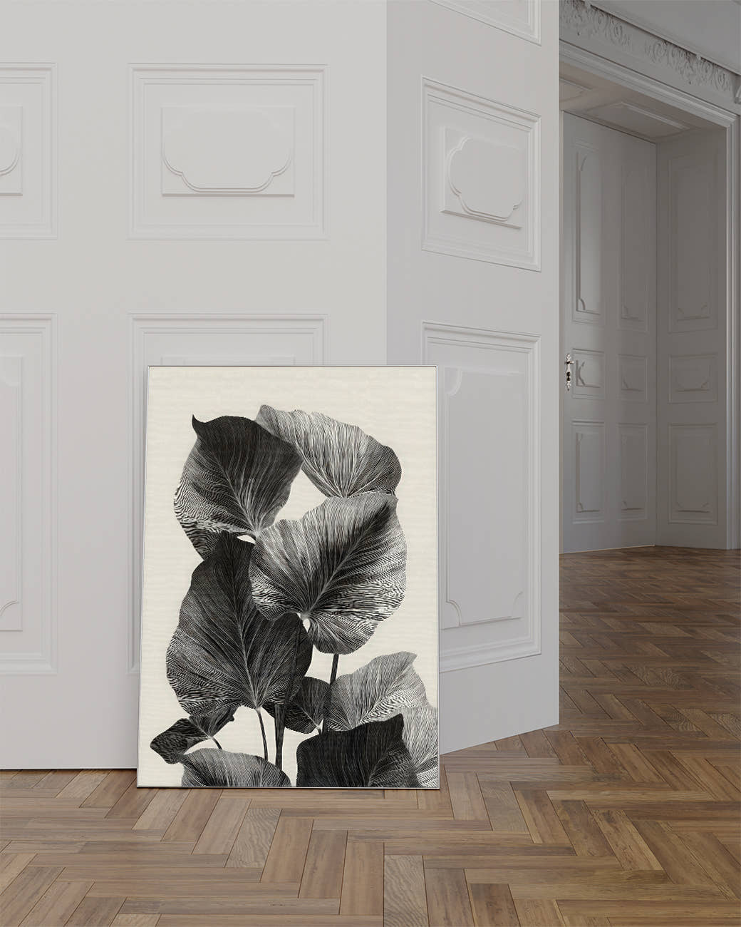 Modernes Schwarz Weiß Natur Poster – Black Waveform Poster – FineArt Wandbild, moderne Kunst &amp; Fine Art Print von Spawnd, handgefertigt &amp; Made in Germany