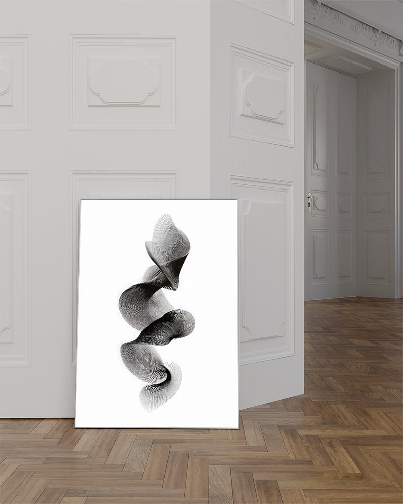 Modernes Schwarz Weiß Pflanzen Poster – Dark Harmony Poster – FineArt Wandbild, moderne Kunst & Fine Art Print von Spawnd, handgefertigt & Made in Germany
