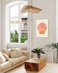 Muschel Illustration Poster – Sunset Shell Poster – FineArt Wandbild, moderne Kunst & Fine Art Print von Spawnd, handgefertigt & Made in Germany