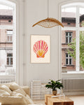 Muschel Illustration Poster – Sunset Shell Poster – FineArt Wandbild, moderne Kunst & Fine Art Print von Spawnd, handgefertigt & Made in Germany